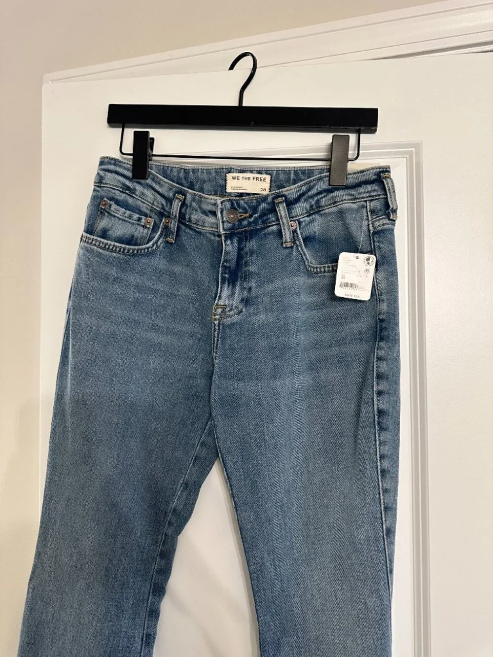 FREE PEOPLE Emre Low-Rise Flare Jeans in Poppy Blue Size US 28 NWT